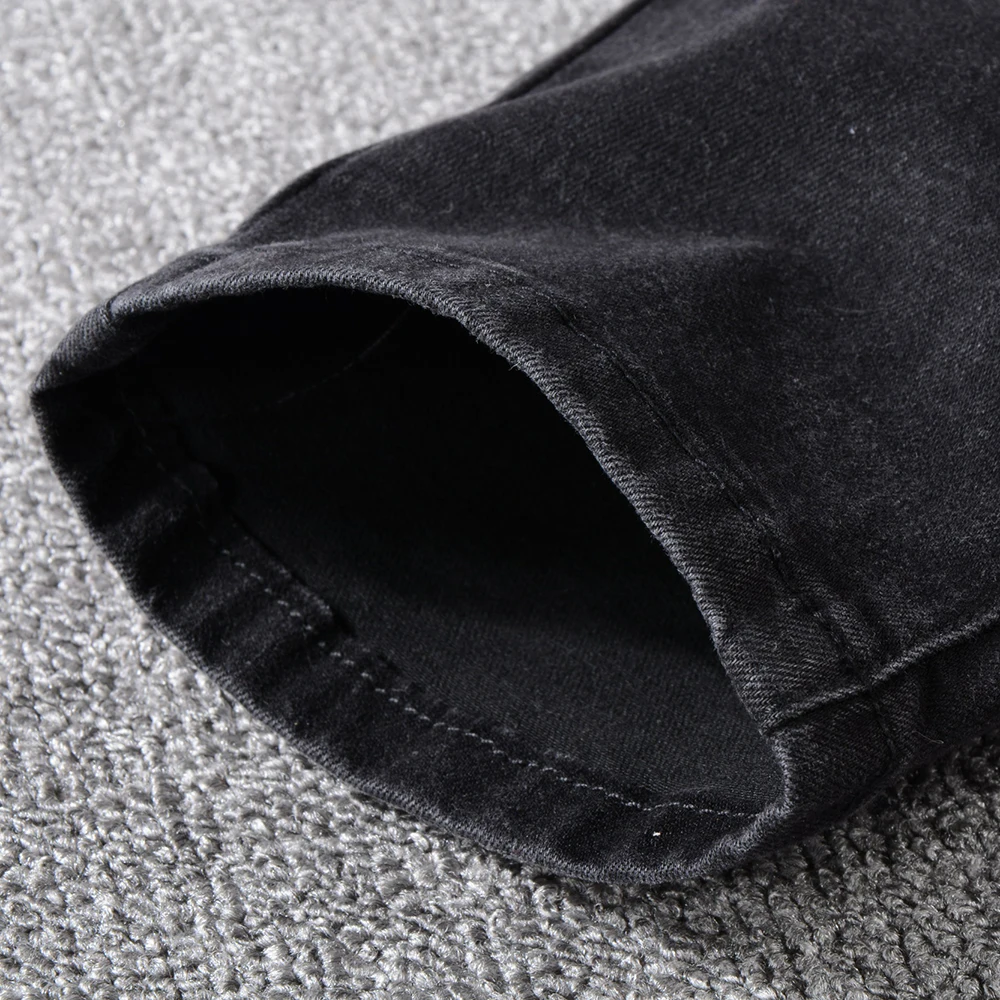 White Black Men's Patch Holes Ripped Jeans Plus Size Slim Fit Skinny Distressed Stretch Denim Pants Fashion Male Jeans
White Black Men's Patch Holes Ripped Jeans Plus Size Slim Fit Skinny Distressed Stretch Denim Pants Fashion Male Jeans