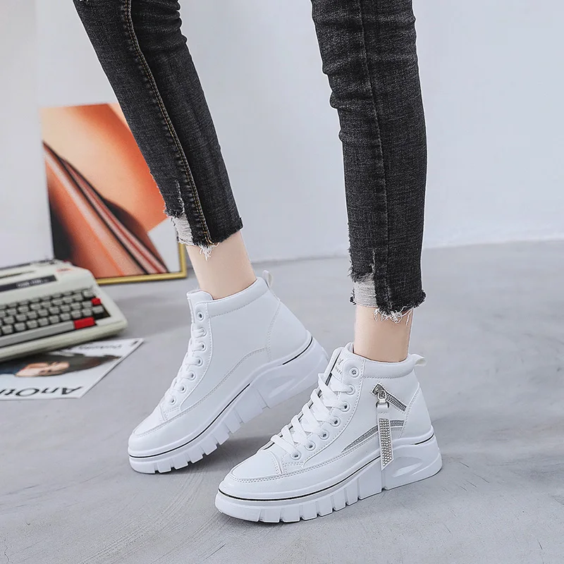 High Top Sneakers Women Shoes 2021 Autumn Fashion Casual Platform Shoes Lace Up Leather White Shoes for Women Zapatillas Mujer
High Top Sneakers Women Shoes 2021 Autumn Fashion Casual Platform Shoes Lace Up Leather White Shoes for Women Zapatillas Mujer
