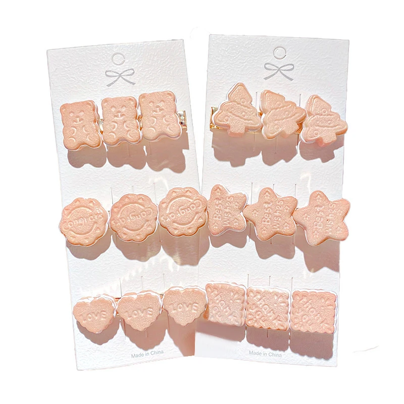 1Pcs Cute Biscuit Hairpin Female Net Red Bear Biscuit Hair Clips Cartoon Duckbill Clip Children's Hair Accessories Kawaii Clips
1Pcs Cute Biscuit Hairpin Female Net Red Bear Biscuit Hair Clips Cartoon Duckbill Clip Children's Hair Accessories Kawaii Clips