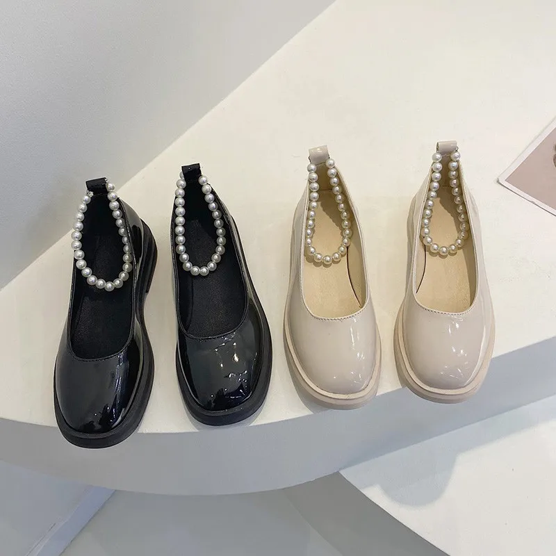 Korean Shoes Female Footwear Pearl Decorateion Clogs Platform Round Toe Shallow Mouth Oxfords Women's Casual Sneaker Autumn 2021
Korean Shoes Female Footwear Pearl Decorateion Clogs Platform Round Toe Shallow Mouth Oxfords Women's Casual Sneaker Autumn 2021