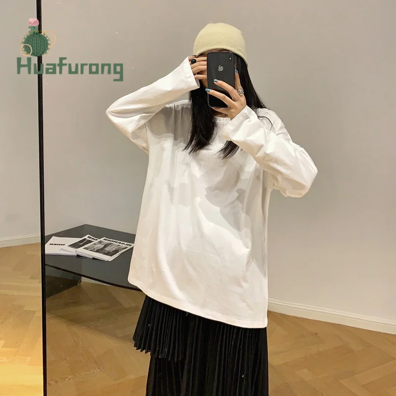 Women's 2021 New Solid Color T-shirt White Early Autumn Korean Style Loose Long Sleeves Blouse Top Female Simple
Women's 2021 New Solid Color T-shirt White Early Autumn Korean Style Loose Long Sleeves Blouse Top Female Simple