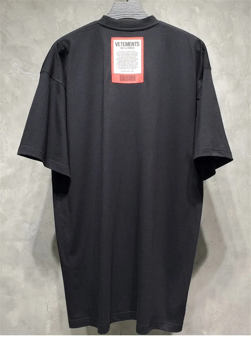 Vetements T 2021ss Shirts Men Women Skateboard Vetements T Shirts Loose 1:1 High Quality Embroidery Vetements Top Tees