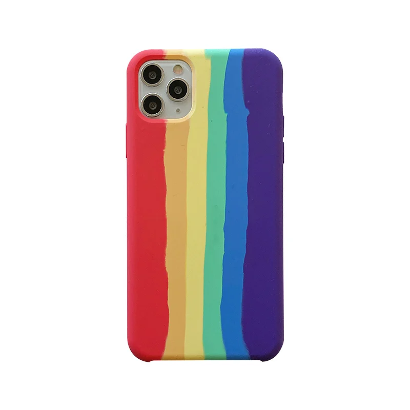 Rainbow Phone Case for IPhone 11 Coque SE 2020 7 8 Plus X XR XS Max Cover Colorful Shockproof Fundas Soft Liquid Silicone Case
Rainbow Phone Case for IPhone 11 Coque SE 2020 7 8 Plus X XR XS Max Cover Colorful Shockproof Fundas Soft Liquid Silicone Case