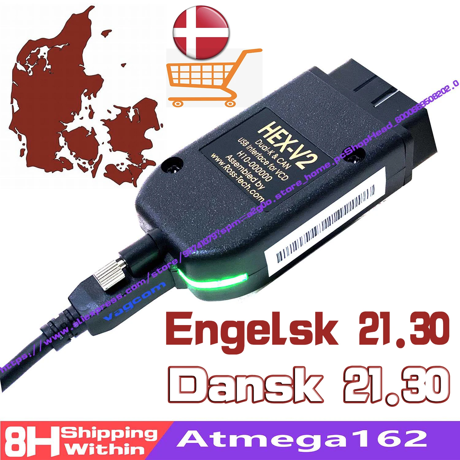 2021 Highest Electric Testers Vagcom Hex-V2 USB Interface FOR VW AUDI Skoda Seat VAG 20.12 Denmark English ATMEGA162+16V8+FT232R
2021 Highest Electric Testers Vagcom Hex-V2 USB Interface FOR VW AUDI Skoda Seat VAG 20.12 Denmark English ATMEGA162+16V8+FT232R