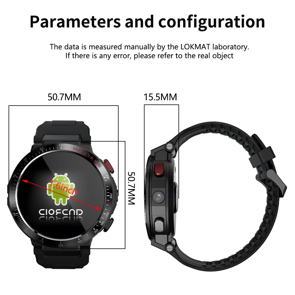 Lokmat Smart Watch GPS Wifi 4G Network Access 1.6 Inch Screen Camera Video Call Heart Rate Monitor Android 7.1 OS For Men Women
Lokmat Smart Watch GPS Wifi 4G Network Access 1.6 Inch Screen Camera Video Call Heart Rate Monitor Android 7.1 OS For Men Women