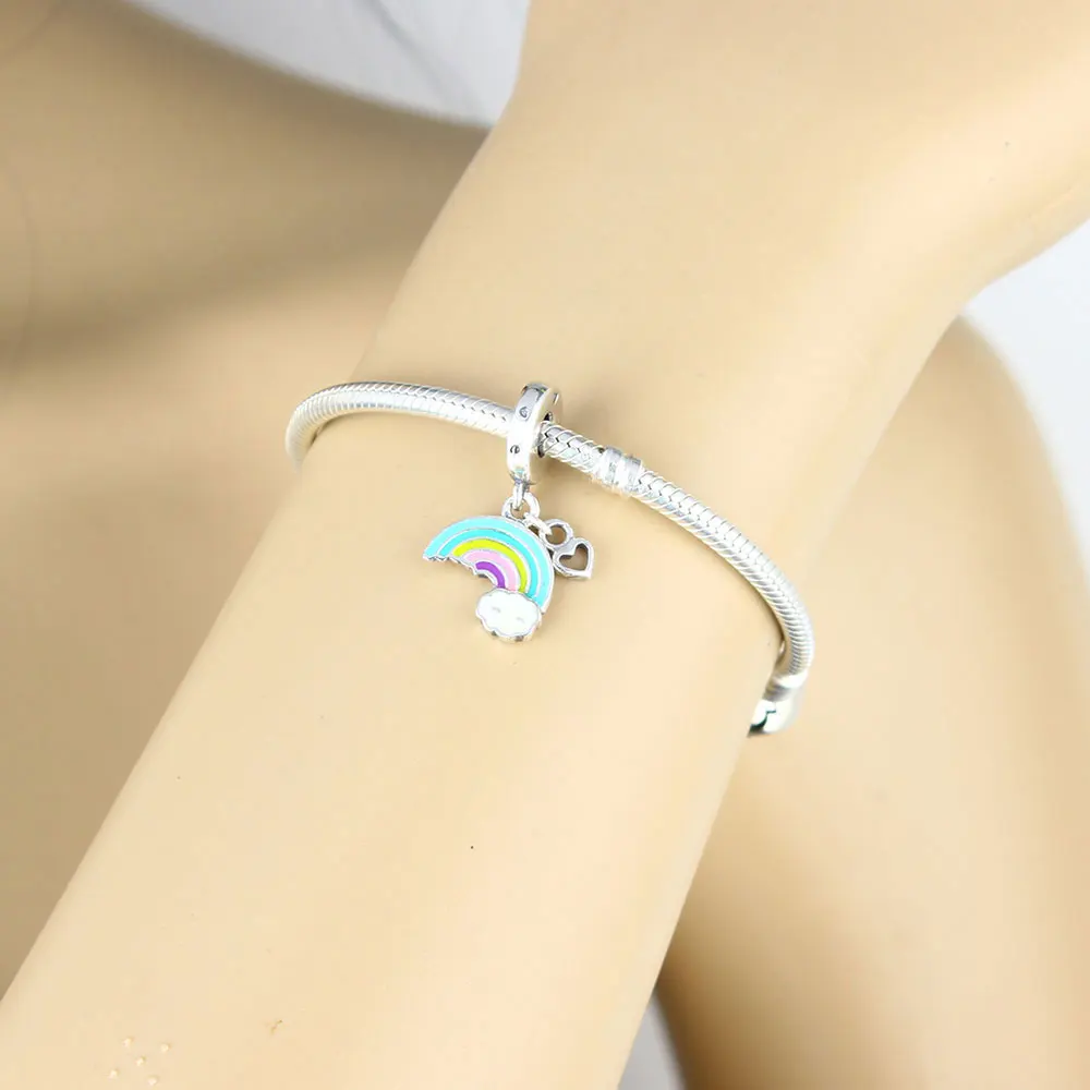 New 925 Silver Rainbow Cloud Crystal CZ Charms Pendants Beads for Women Original Sterling Bracelets Bangle Jewelry DIY Making
New 925 Silver Rainbow Cloud Crystal CZ Charms Pendants Beads for Women Original Sterling Bracelets Bangle Jewelry DIY Making