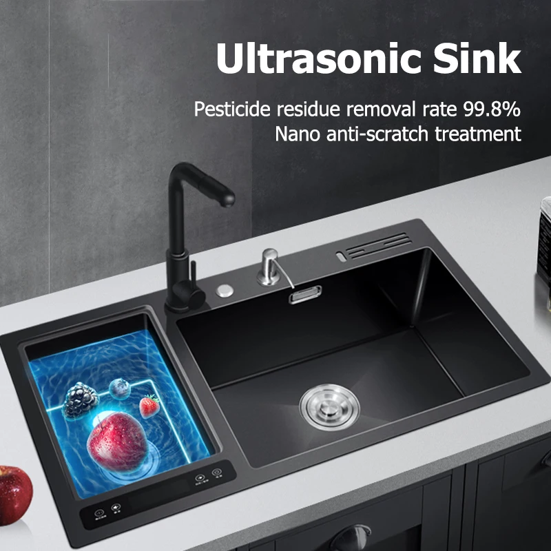 Intelligent Kitchen Sink 304 Stainless Steel Vegetable Sink Ultrasonic Sink Dishwasher Fruit and Vegetable Washing Machine
Intelligent Kitchen Sink 304 Stainless Steel Vegetable Sink Ultrasonic Sink Dishwasher Fruit and Vegetable Washing Machine