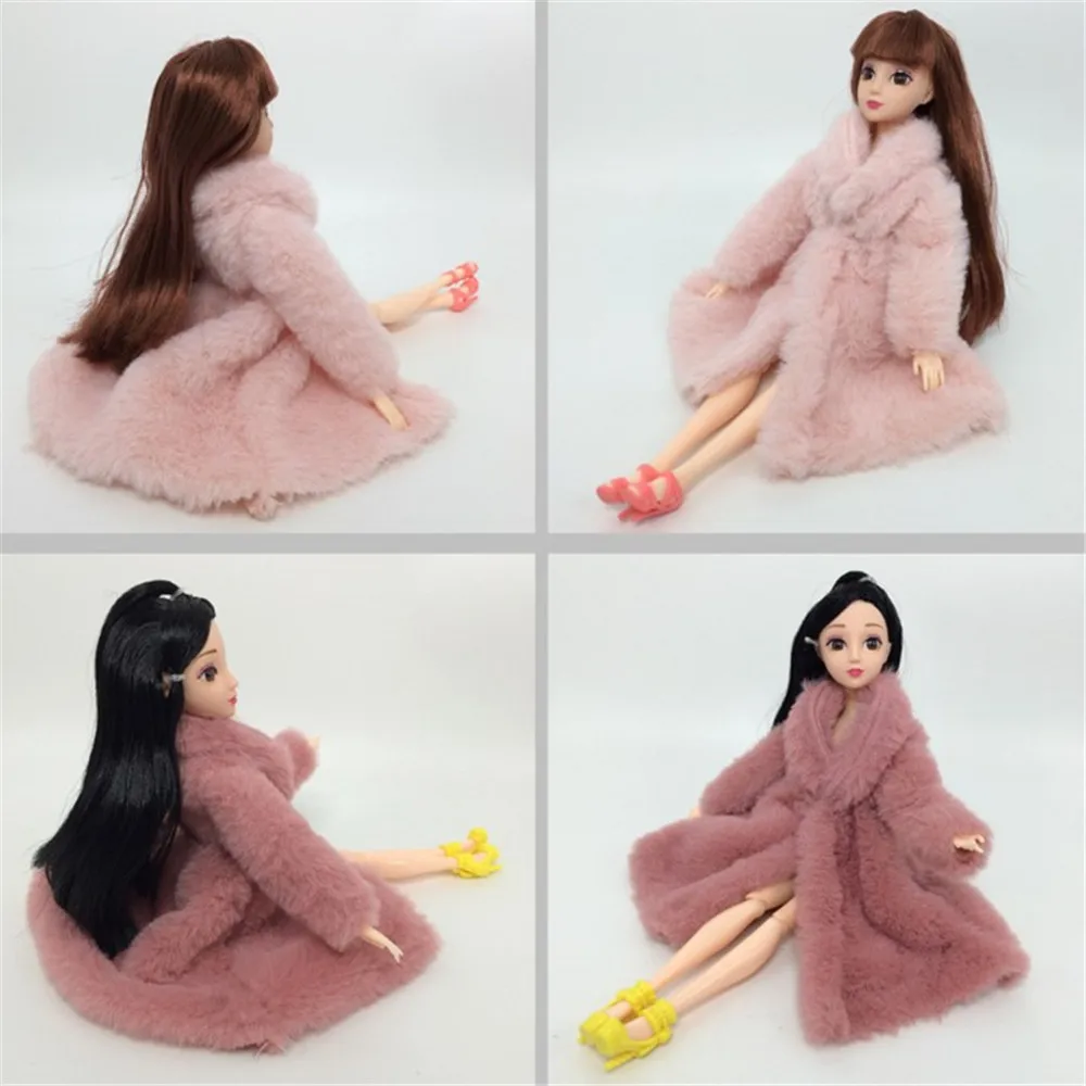 Пальто для куклы модное платье одежда ручной работы выращивания Фланелевое
