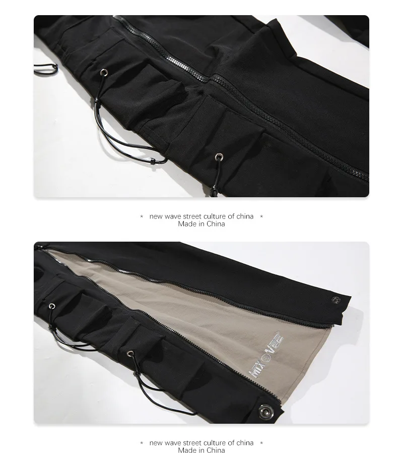 New Male Streetwear Hip Hop Harem Pants Sweatpant Men Multi Pocket Functional Overalls Zipper Loose Straight Casual Cargo Pant
New Male Streetwear Hip Hop Harem Pants Sweatpant Men Multi Pocket Functional Overalls Zipper Loose Straight Casual Cargo Pant