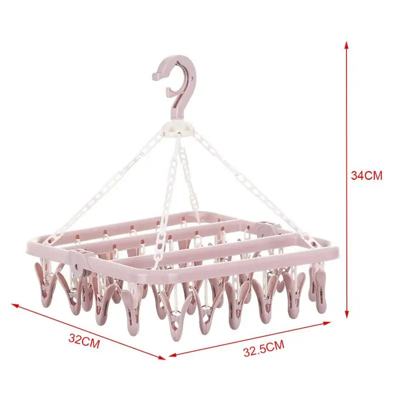 Socks Drying Rack 32 Clip Folding Hanger Nordic Color Multi-Function Multi-clip Socks Plastic Windproof Household Underwear E7K0
Socks Drying Rack 32 Clip Folding Hanger Nordic Color Multi-Function Multi-clip Socks Plastic Windproof Household Underwear E7K0