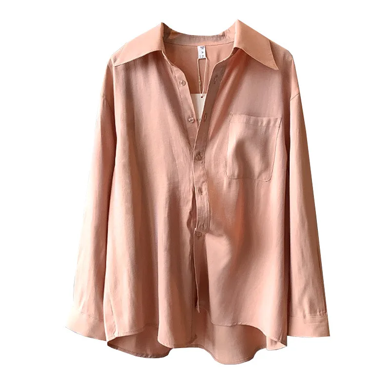 Spring Fashion Button Up Satin Silk Shirt Vintage Blouse Women White Lady Long Sleeves Female Loose Street Shirts Very Soft
Spring Fashion Button Up Satin Silk Shirt Vintage Blouse Women White Lady Long Sleeves Female Loose Street Shirts Very Soft