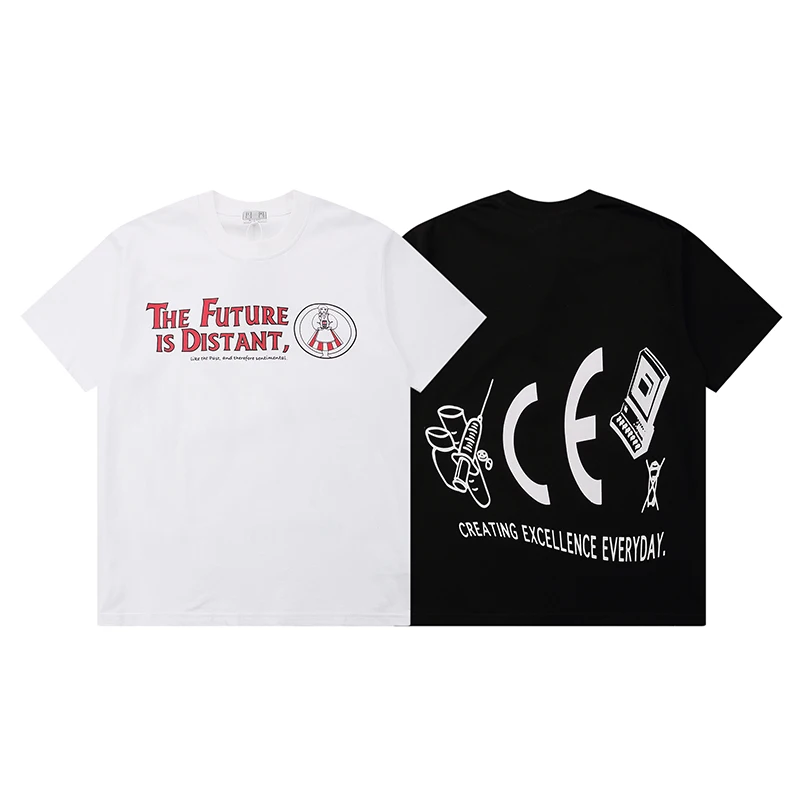 Casual T-shirt Cavempt Graffiti The Future Is Distant Graphic Top Tee Cotton High-Quality Small Letter Logo Streetwear
Casual T-shirt Cavempt Graffiti The Future Is Distant Graphic Top Tee Cotton High-Quality Small Letter Logo Streetwear