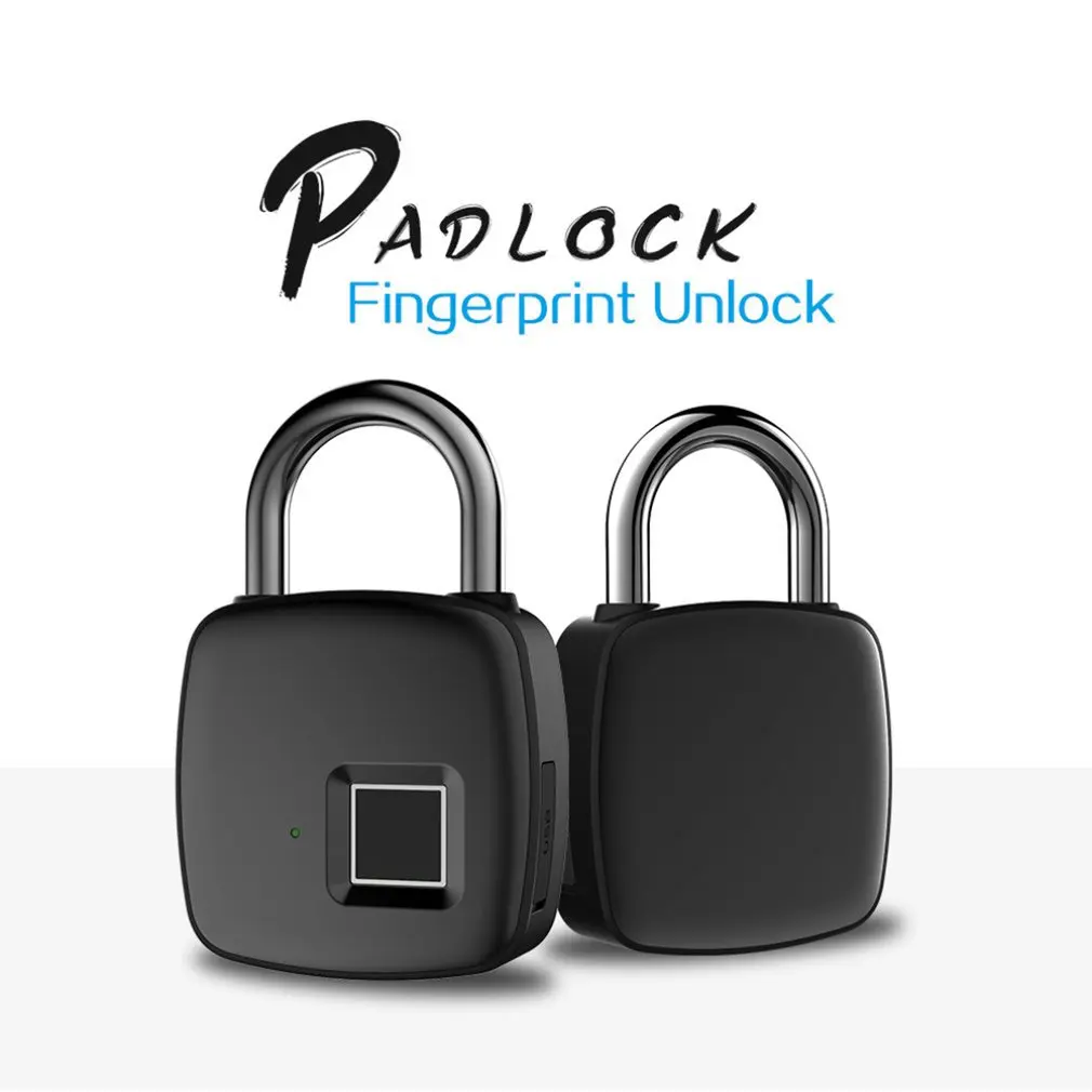 Smart Fingerprint Padlock Keyless USB Rechargeable Quick Unlock Door Lock Zinc alloy Metal Self Developing Chip P30
Smart Fingerprint Padlock Keyless USB Rechargeable Quick Unlock Door Lock Zinc alloy Metal Self Developing Chip P30
