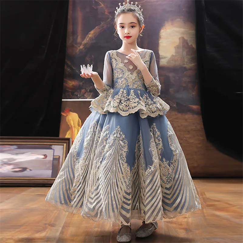 3~12T Girls Children Elegant Embroidery Lace Flowers Quarter Sleeves Piano Ceremony Host Costumes Princess Ball Gown Dress Wear
3~12T Girls Children Elegant Embroidery Lace Flowers Quarter Sleeves Piano Ceremony Host Costumes Princess Ball Gown Dress Wear