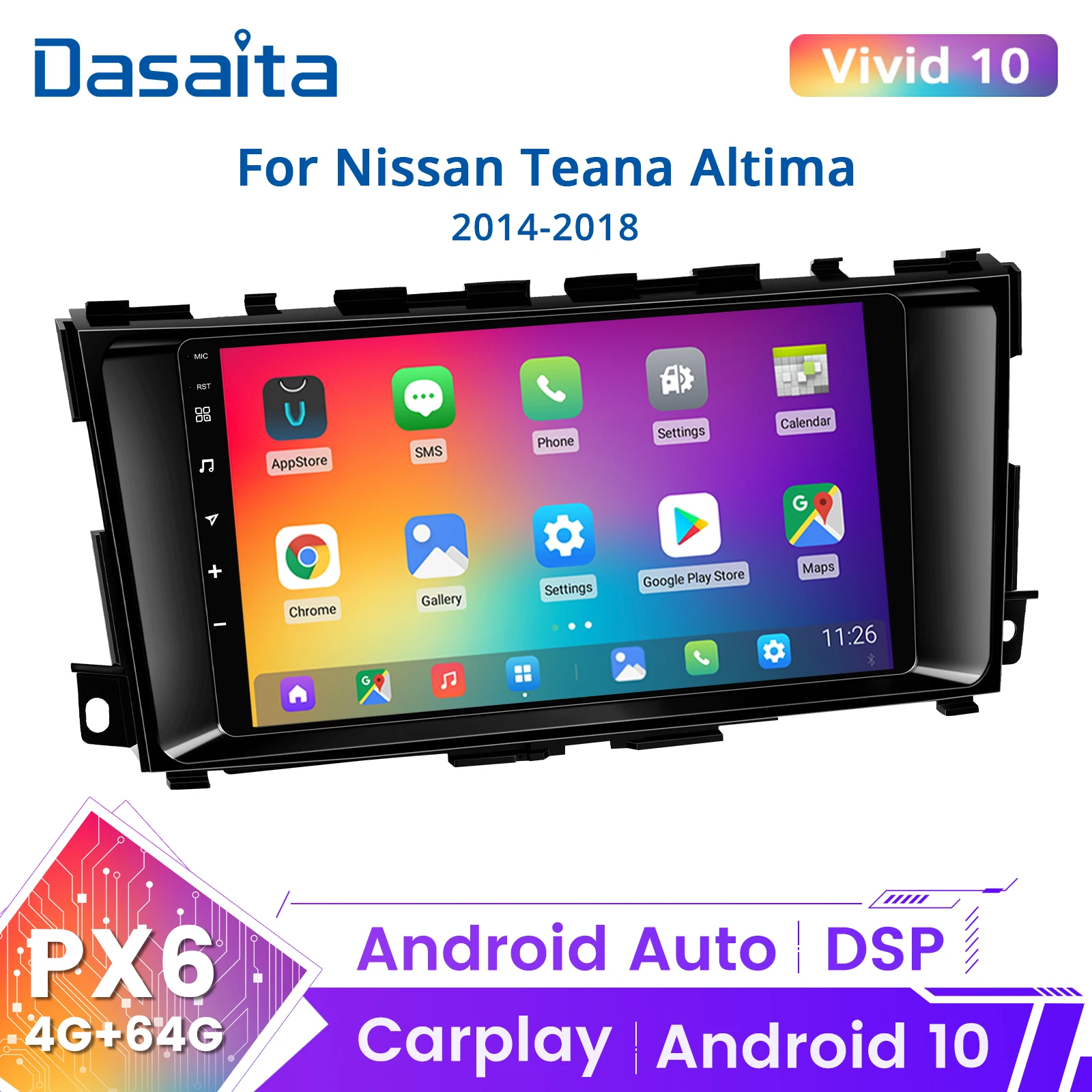 Dasaita Vivid 9" 1 Din Car Radio for Nissan Altima Teana 2014 2015 2016 2017 2018 GPS Navigation Stereo Receiver with Carplay HD
Dasaita Vivid 9" 1 Din Car Radio for Nissan Altima Teana 2014 2015 2016 2017 2018 GPS Navigation Stereo Receiver with Carplay HD