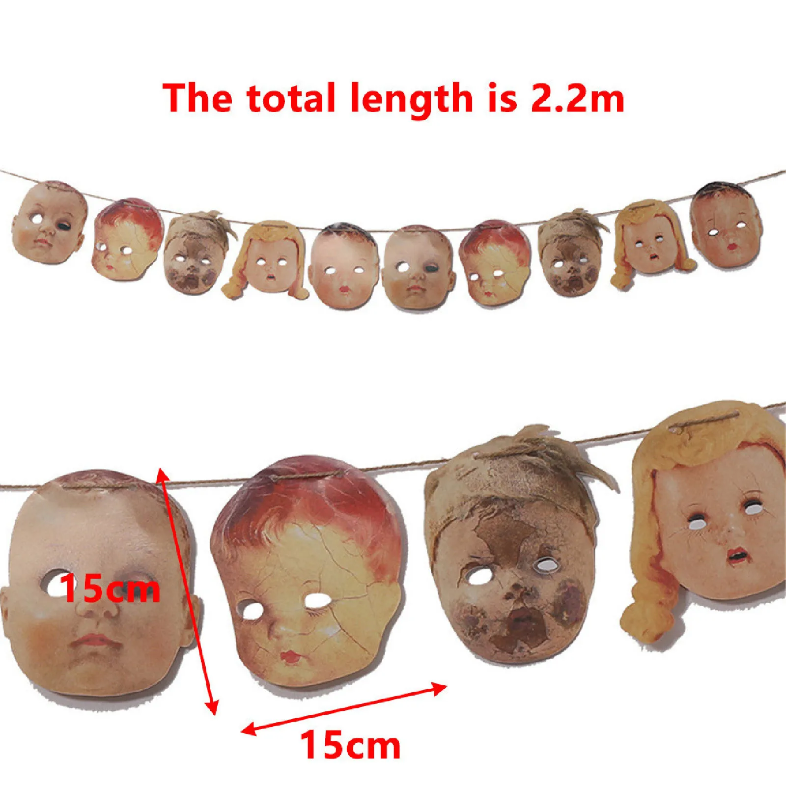 2PC Halloween Bloody Banner Horror Children-Head Pendant Multi-style Party Haunted House Decoration Banner Props Funny Bandera #
2PC Halloween Bloody Banner Horror Children-Head Pendant Multi-style Party Haunted House Decoration Banner Props Funny Bandera #
