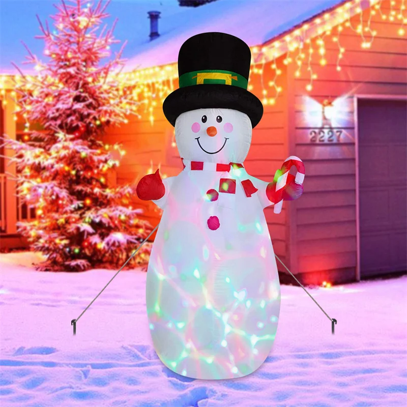 

Светодиодный светильник с подсветкой, надувной снеговик, воздушный насос, ночная лампа, Рождественское украшение, гигантский Санта-Клаус с ...