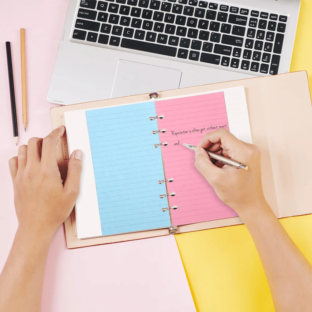 STOBOK 50 Pages A6 Colorful 6-Hole Ruled Loose Leaf Paper Loose Leaf Planner Note Book Filler Paper
STOBOK 50 Pages A6 Colorful 6-Hole Ruled Loose Leaf Paper Loose Leaf Planner Note Book Filler Paper