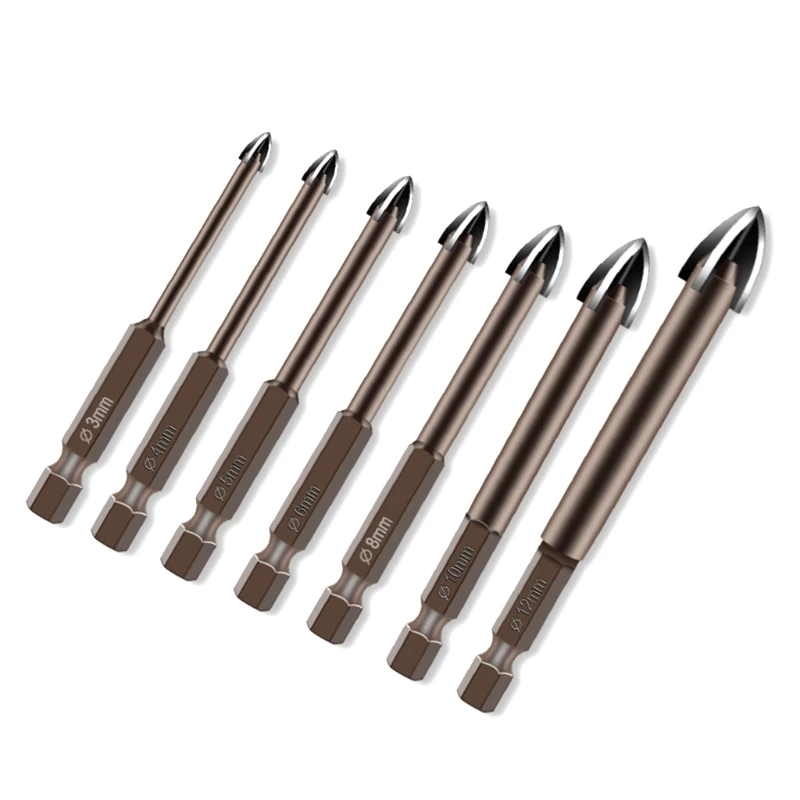 Hexagonal Shank Cross Tile Drill Bit for Tile /Brick/ Glass/ Plastic and Wood
Hexagonal Shank Cross Tile Drill Bit for Tile /Brick/ Glass/ Plastic and Wood