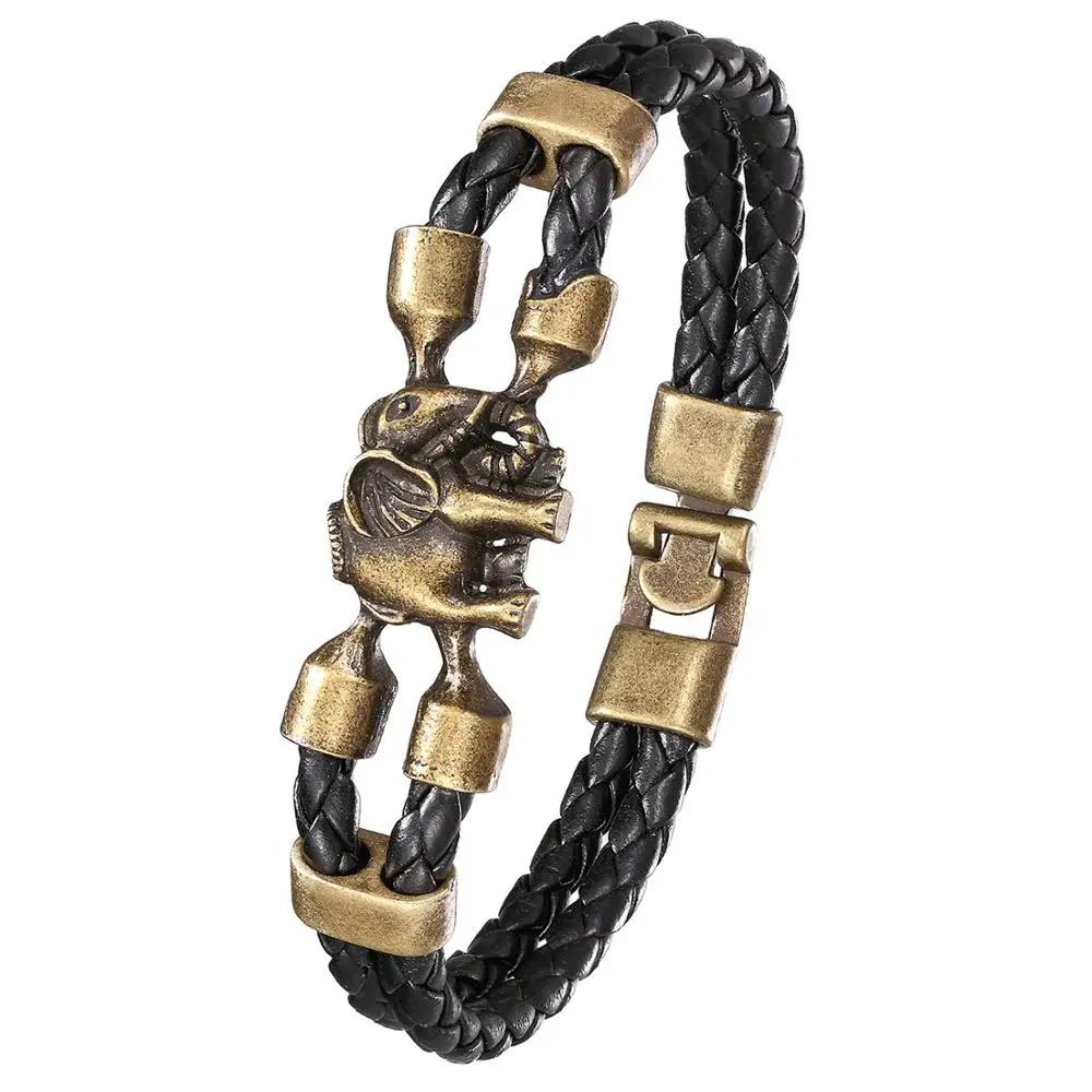 Fashionable leather multilayer woven elephant bracelet men's retro punk rock ladies casual hook summer style jewelry
Fashionable leather multilayer woven elephant bracelet men's retro punk rock ladies casual hook summer style jewelry
