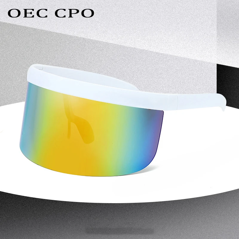 OEC CPO Oversized Mask Women Sunglasses Fashion onepiece Shape Shield Style Visor Sunglasses Women Goggle Men Flat Top Windproof
OEC CPO Oversized Mask Women Sunglasses Fashion onepiece Shape Shield Style Visor Sunglasses Women Goggle Men Flat Top Windproof