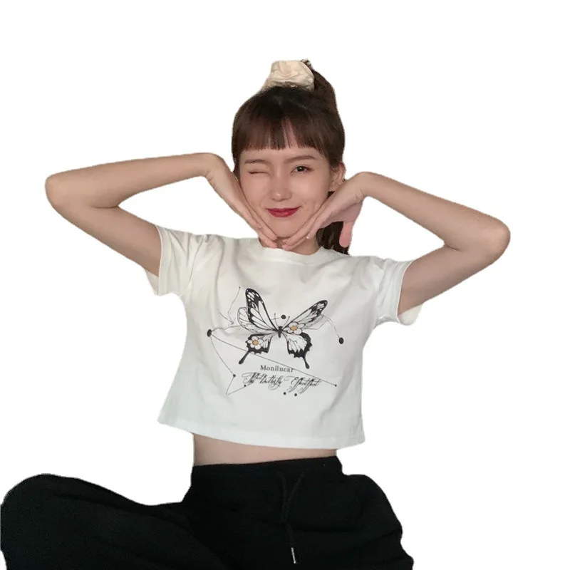 summer Egirl cute Butterfly print crop tops women fashion high street casual Tees Basic Slim short sleeve fashion tshirt womens
summer Egirl cute Butterfly print crop tops women fashion high street casual Tees Basic Slim short sleeve fashion tshirt womens
