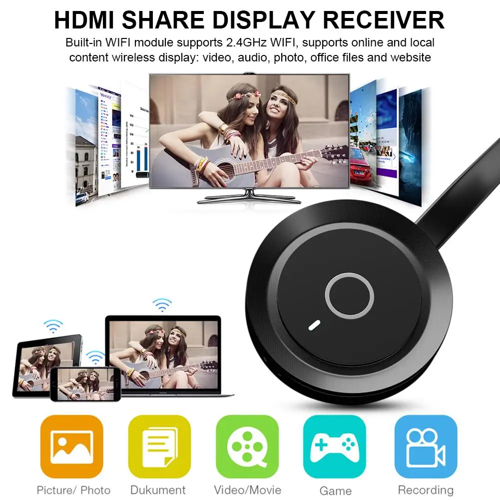 G17 MiraScreen ТВ палка 2 4G/5G wifi 4K 1080P HDMI беспроводной дисплей ключ приемник для Android iOS