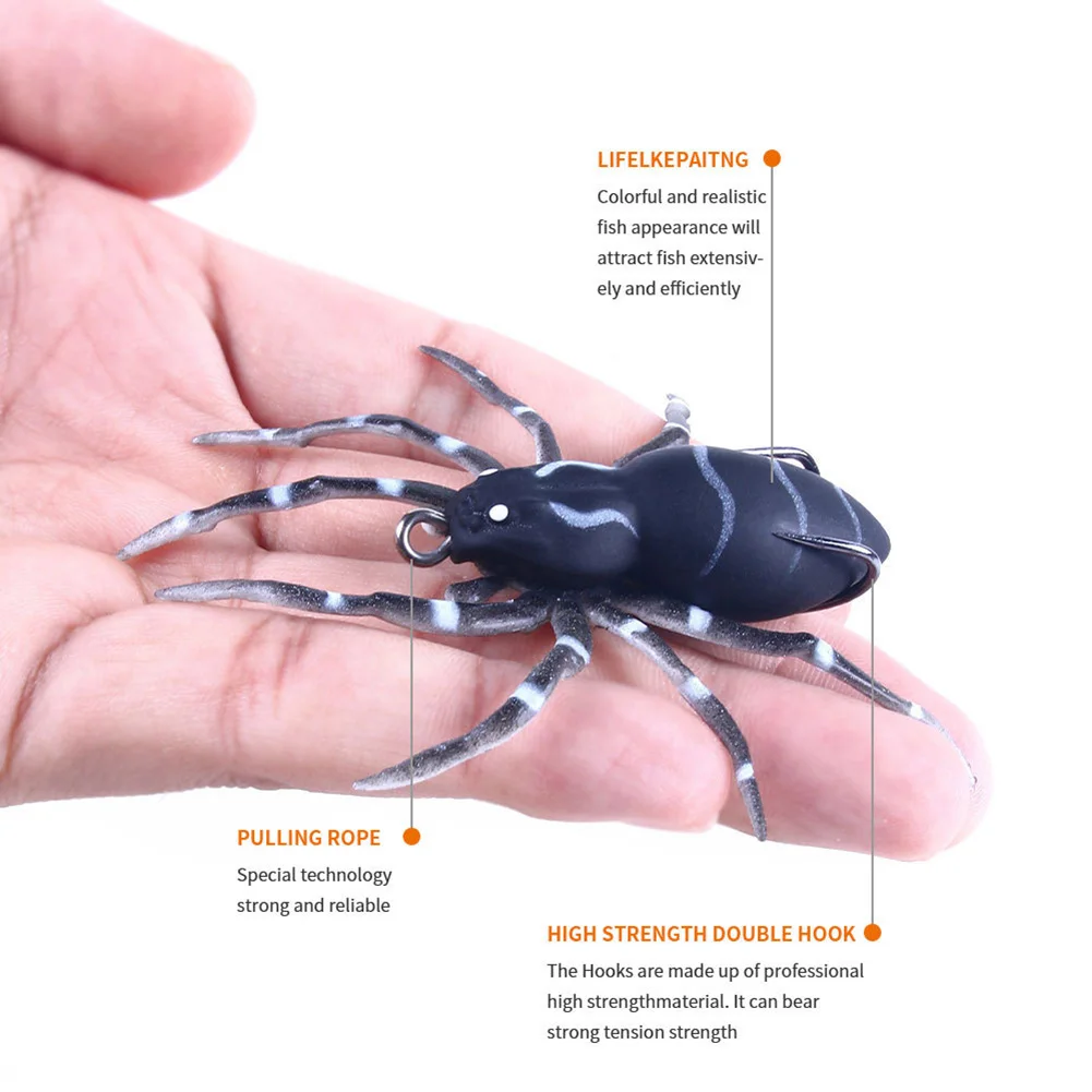 1~5PCS/Pack 8cm/7g Newest Spider Topwater Bait Soft Rubber Fishing Lure Tackle Optional Color With Hook
1~5PCS/Pack 8cm/7g Newest Spider Topwater Bait Soft Rubber Fishing Lure Tackle Optional Color With Hook