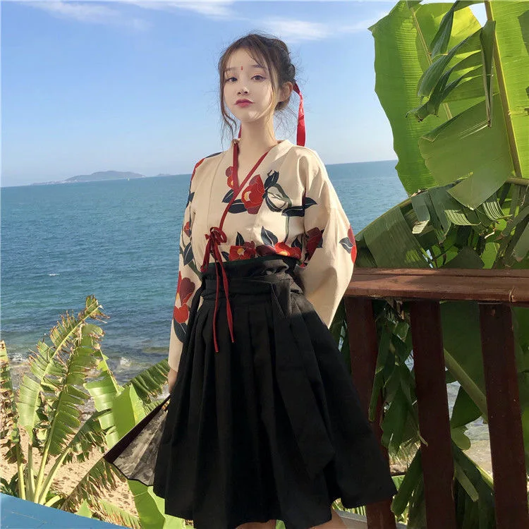 Women Vestido Floral Hanfu Print A-line Midi Skirt Spring Fall 2 Piece Set Vintage Elgant V-necked Dress Femme Casual Outwear
Women Vestido Floral Hanfu Print A-line Midi Skirt Spring Fall 2 Piece Set Vintage Elgant V-necked Dress Femme Casual Outwear