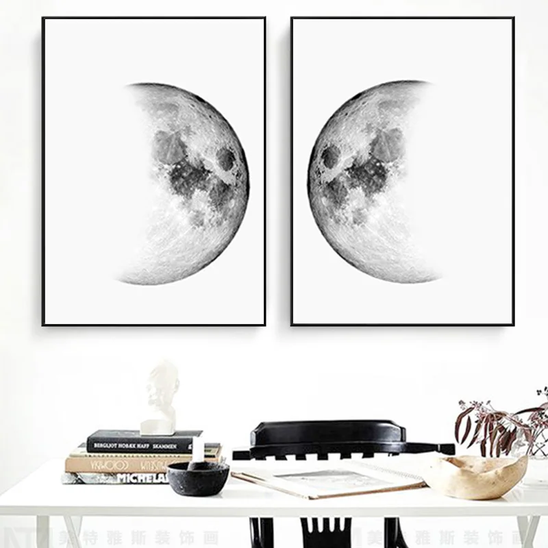 Modern Minimalist Black and White Wall Art Canvas Painting Moon Earth Posters Prints Interior Home Room Decoration Pictures
Modern Minimalist Black and White Wall Art Canvas Painting Moon Earth Posters Prints Interior Home Room Decoration Pictures