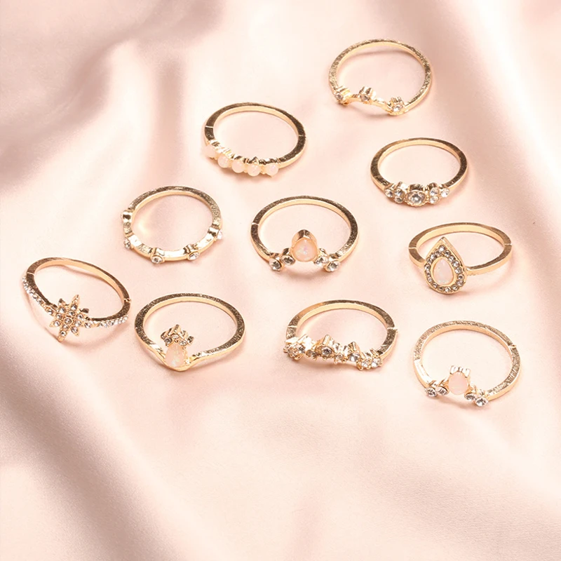 Women Punk Ring Set Gold Color Bohemian Retro Midi Knuckle Ring For Women Gothic Geometric Crystal Finger Ring
Women Punk Ring Set Gold Color Bohemian Retro Midi Knuckle Ring For Women Gothic Geometric Crystal Finger Ring