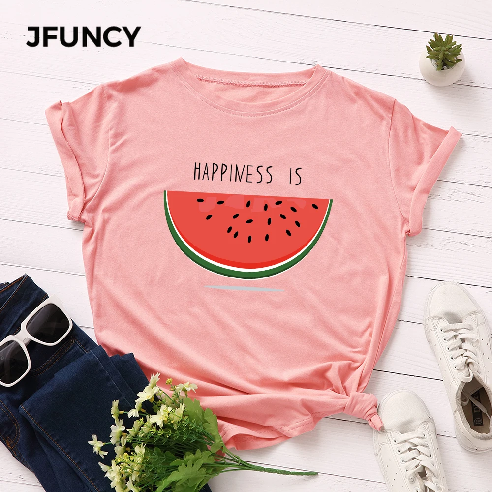 JFUNCY Plus Size S-5XL Women T-shirts Female Short Sleeve Tee Tops Summer Print Woman Casual Tshirt 2020 Cotton T Shirt
JFUNCY Plus Size S-5XL Women T-shirts Female Short Sleeve Tee Tops Summer Print Woman Casual Tshirt 2020 Cotton T Shirt