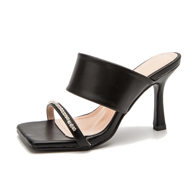 2021slippers women European and American stiletto heels square toe sandals rhinestones wearing slippers shoe for women
2021slippers women European and American stiletto heels square toe sandals rhinestones wearing slippers shoe for women