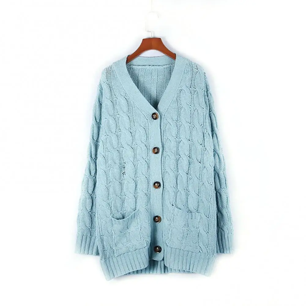 Ele-Choices Women Autumn Open Front Knitted Cardigan Sweater Button Pockets Outwear Coat
Ele-Choices Women Autumn Open Front Knitted Cardigan Sweater Button Pockets Outwear Coat