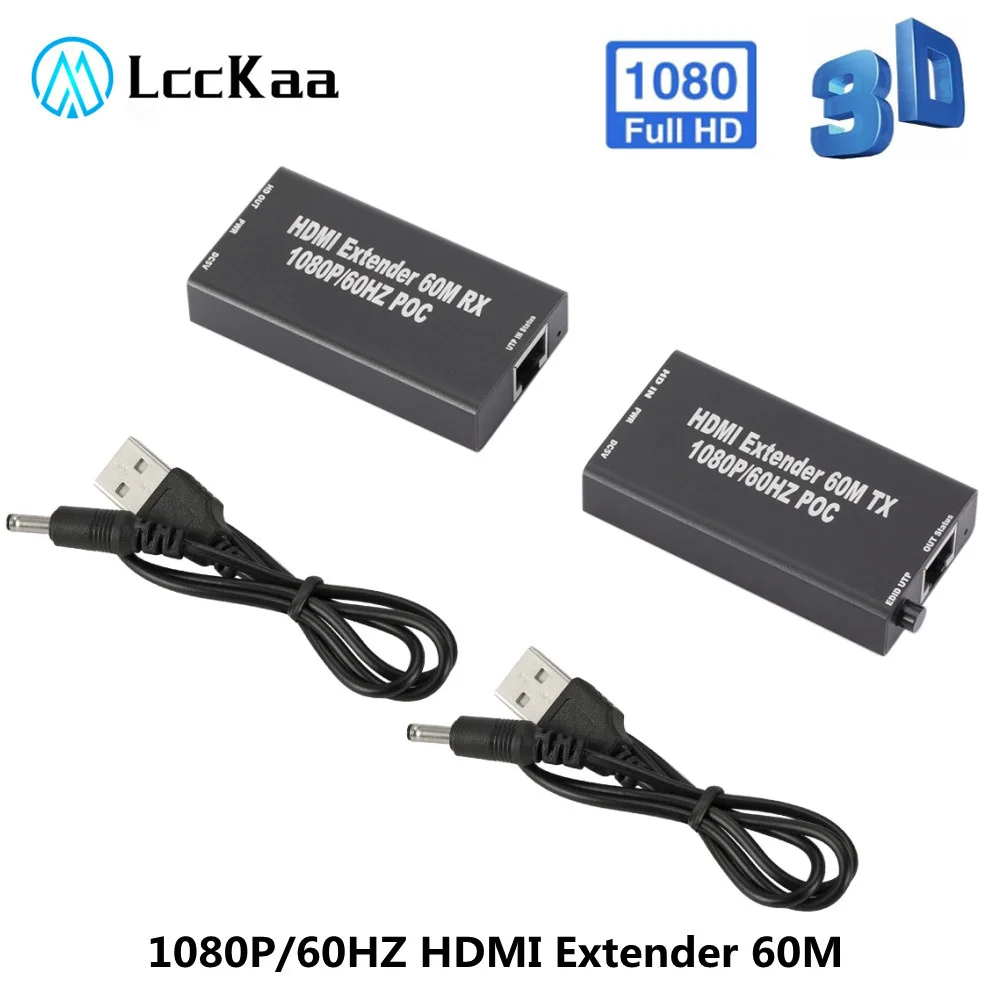 HDMI Extender Cable (Transmitter and Receiver) Over signle RJ45 cat5e Cat6 Ethernet 60M HDMI Sender & Receiver for PC Laptop DVD
HDMI Extender Cable (Transmitter and Receiver) Over signle RJ45 cat5e Cat6 Ethernet 60M HDMI Sender & Receiver for PC Laptop DVD