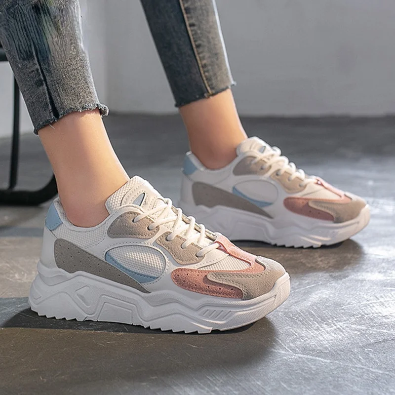 spring Sneakers Women Thick Bottom Daddy Shoe Thick Bottom Round Toe Breathing Leisure Female Vulcanize Shoes s267
spring Sneakers Women Thick Bottom Daddy Shoe Thick Bottom Round Toe Breathing Leisure Female Vulcanize Shoes s267