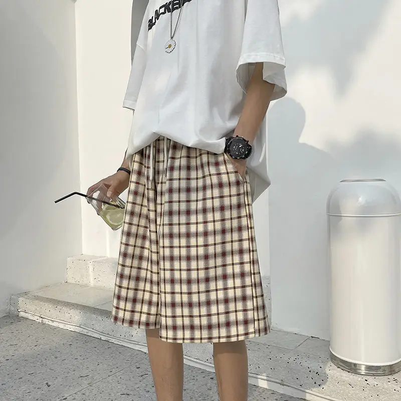Summer Drawstring Shorts Men's Fashion Retro Plaid Shorts Men Streetwear Korean Loose Straight Casual Shorts Mens S-2XL
Summer Drawstring Shorts Men's Fashion Retro Plaid Shorts Men Streetwear Korean Loose Straight Casual Shorts Mens S-2XL