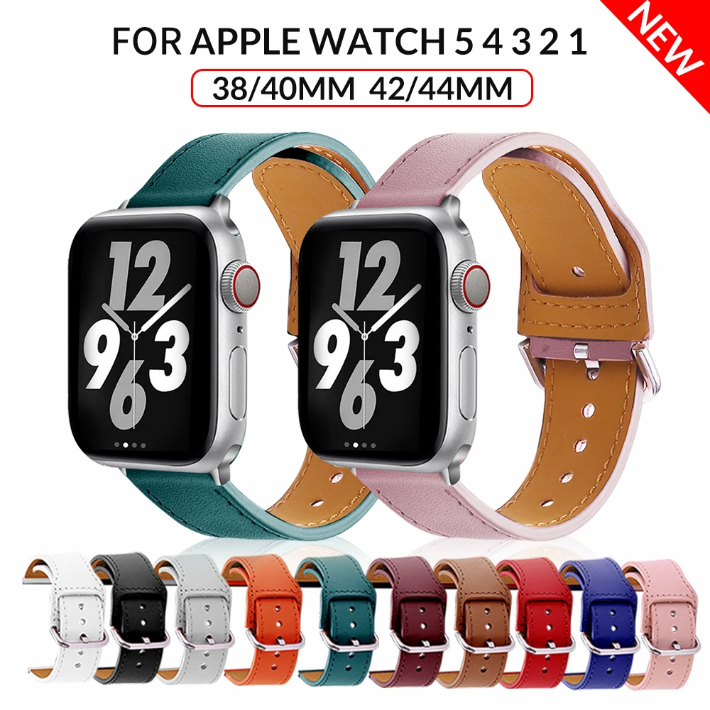 Leather strap for Apple watch band 44mm 40mm iWatch band 38mm 42mm soft watchband bracelet Apple watch series 1/2/3/4/5/SE/6
Leather strap for Apple watch band 44mm 40mm iWatch band 38mm 42mm soft watchband bracelet Apple watch series 1/2/3/4/5/SE/6