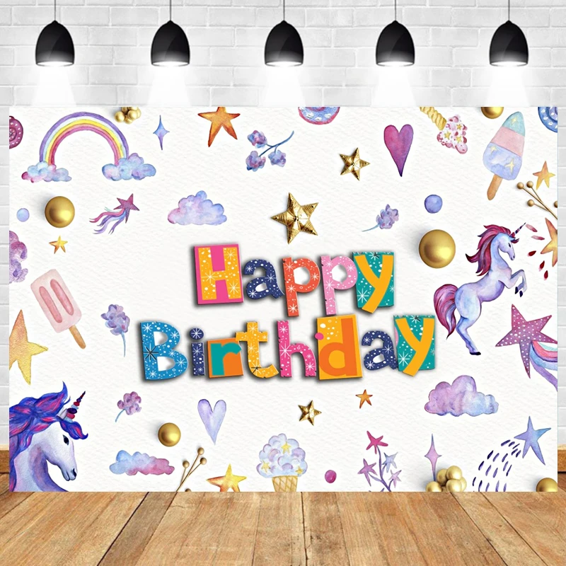 Custom Backdrop Beautiful Unicorn Star Rainbow Baby Girl Birthday Baby Shower Baptism Party Decor Photo Background Banner Studio
Custom Backdrop Beautiful Unicorn Star Rainbow Baby Girl Birthday Baby Shower Baptism Party Decor Photo Background Banner Studio