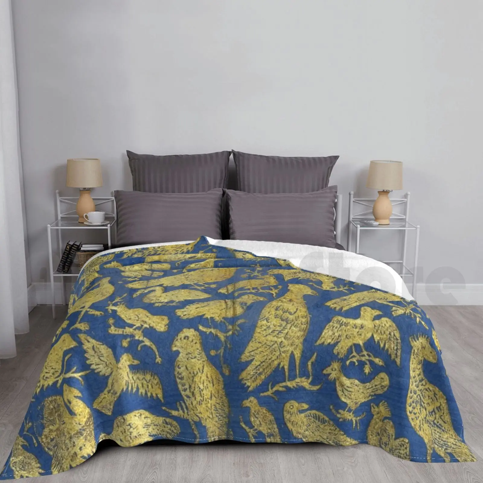 Birds With Twigs And Fruits Blanket Fashion Custom 2800 Bird Twig Fruit Pattern Gold Blue Embroidery
Birds With Twigs And Fruits Blanket Fashion Custom 2800 Bird Twig Fruit Pattern Gold Blue Embroidery