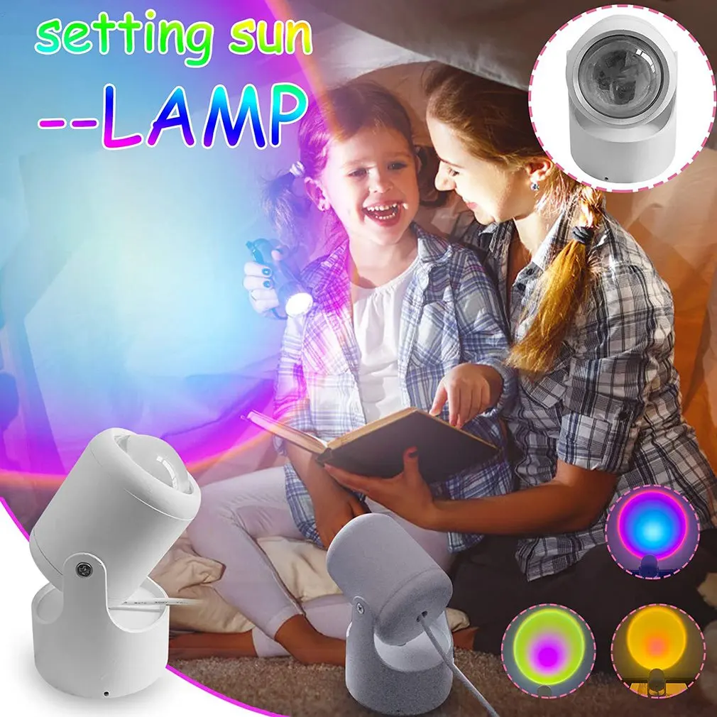 New USB Rainbow Sunset Projector Light LED Night Light Coffee Shop Bar Atmosphere Lamp Background Wall Decoration For Bedroom
New USB Rainbow Sunset Projector Light LED Night Light Coffee Shop Bar Atmosphere Lamp Background Wall Decoration For Bedroom