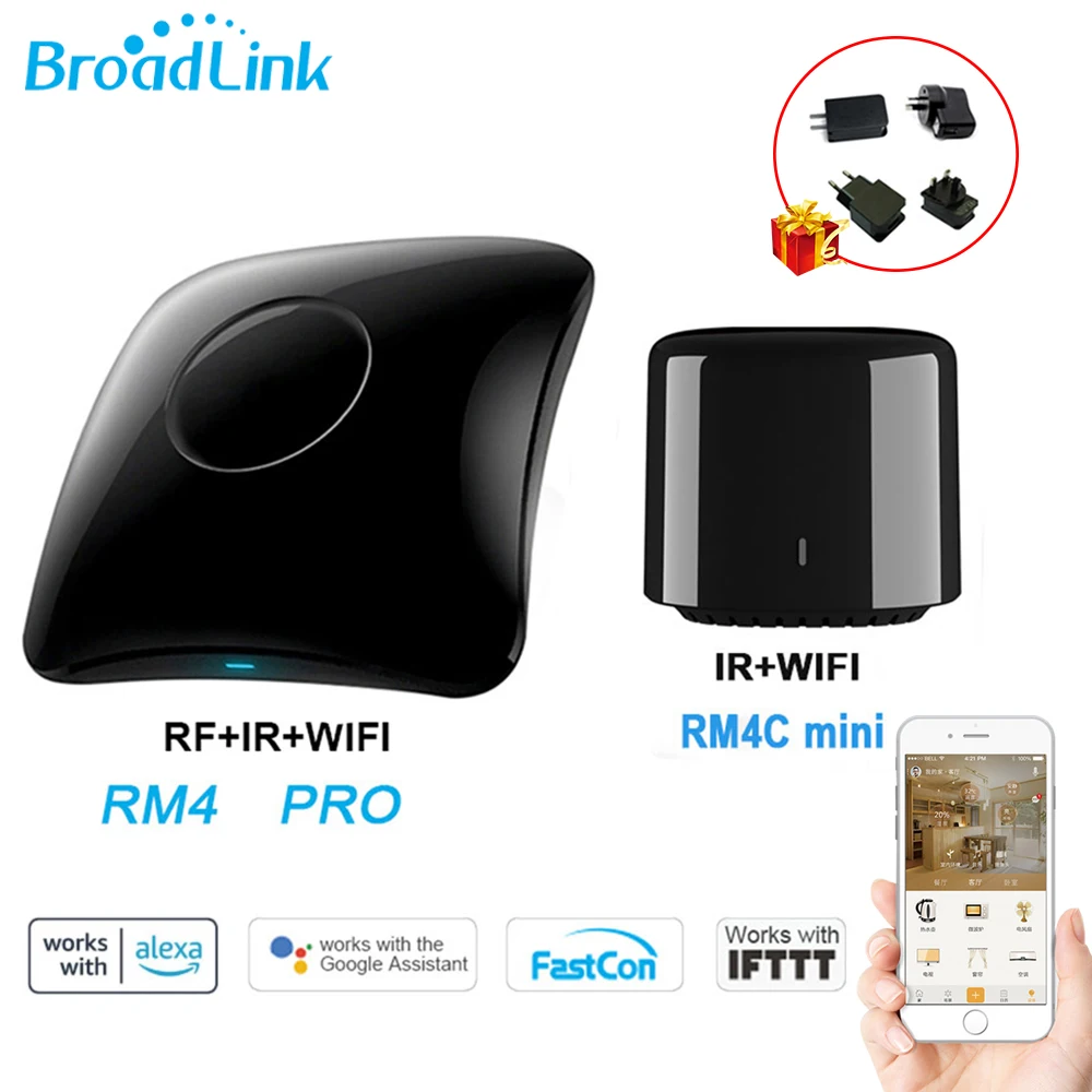 Универсальный пульт дистанционного управления Broadlink RM4 Pro/Rm4C Mini WiFi IR 433 МГц/315 МГц RF