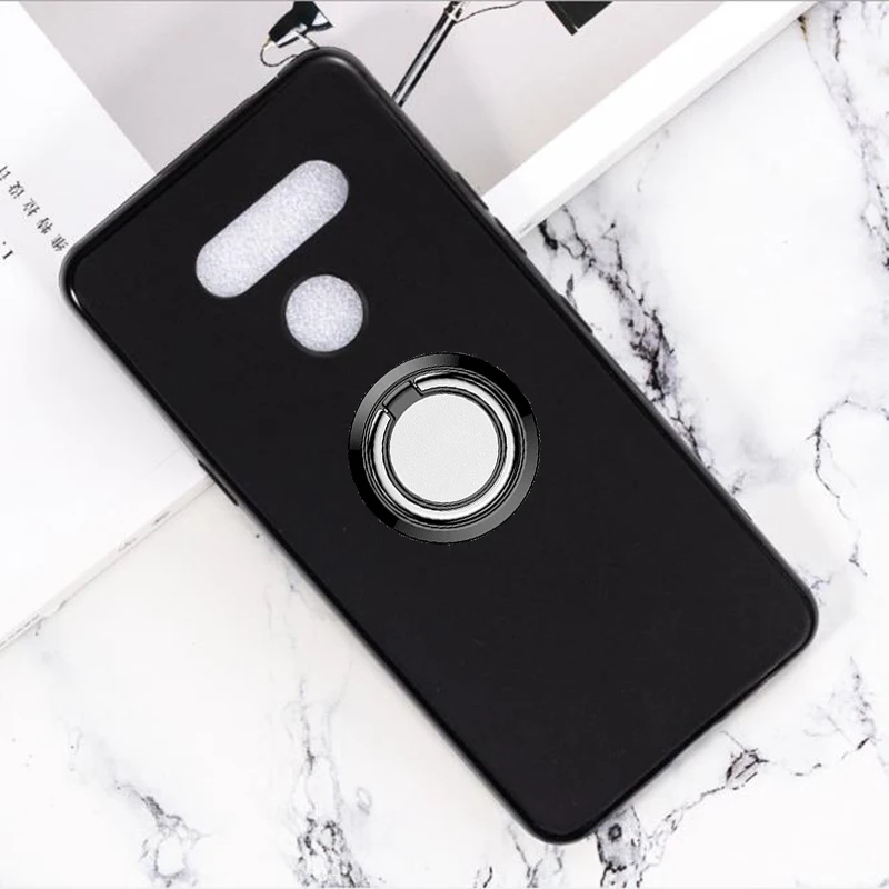 Силиконовый чехол с кольцом-держателем для LG G6 Plus K30 2019 Q9 One Q70 K50s K50 K40s K40 G8s G8X G8 ThinQ
