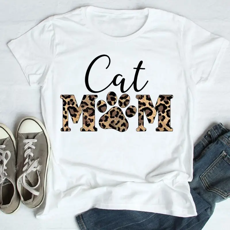 Футболка женская с коротким рукавом и Принтом Леопарда 
Футболка женская с коротким рукавом и Принтом Леопарда