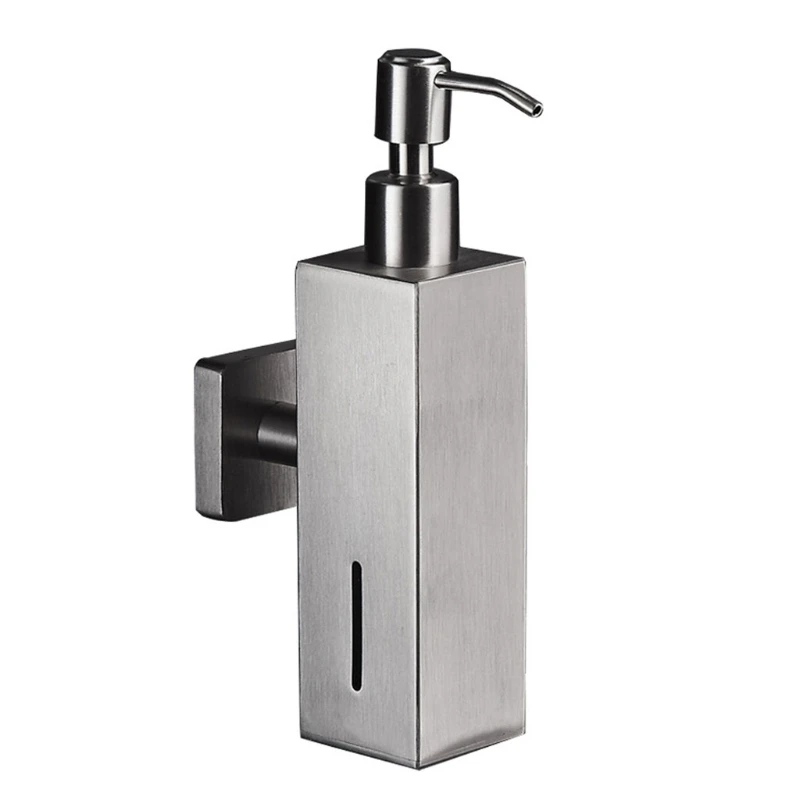 Stainless Steel Brushed Nickel Finish Soap Dispenser Bathroom Shampoo Box Soap Container Wall Mounted Soap Dispenser
Stainless Steel Brushed Nickel Finish Soap Dispenser Bathroom Shampoo Box Soap Container Wall Mounted Soap Dispenser