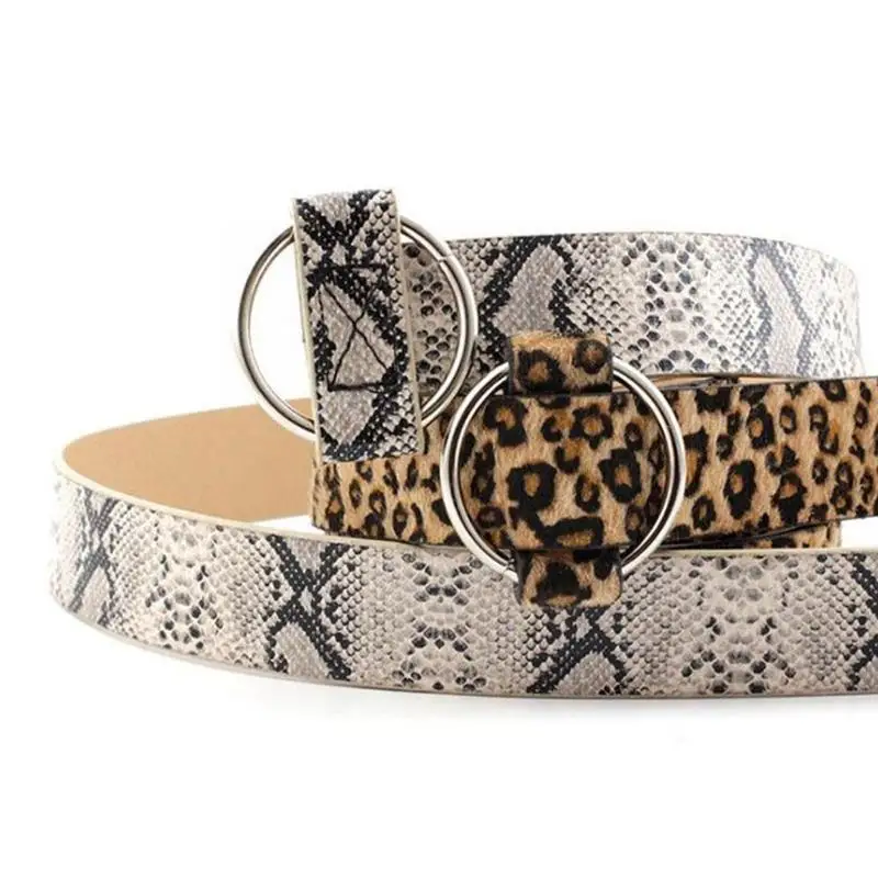 Women's Circle Belt Ring Buckle Non-porous Pu Leather Jeans Belt Snakeskin Print Pattern Belt Pattern Zebra Leopard Dress
Women's Circle Belt Ring Buckle Non-porous Pu Leather Jeans Belt Snakeskin Print Pattern Belt Pattern Zebra Leopard Dress