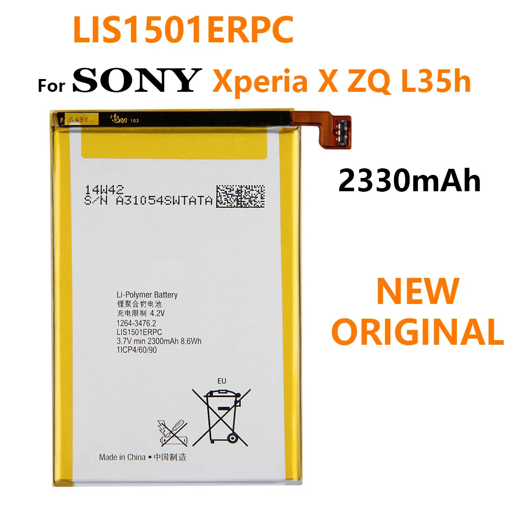 Оригинальный запасной аккумулятор для SONY Xperia ZL L35h ZQ L35i C6502 C6503 C6506 LIS1501ERPC, аккумулятор для телефона, 2330 мАч
Оригинальный запасной аккумулятор для SONY Xperia ZL L35h ZQ L35i C6502 C6503 C6506 LIS1501ERPC, аккумулятор для телефона, 2330 мАч