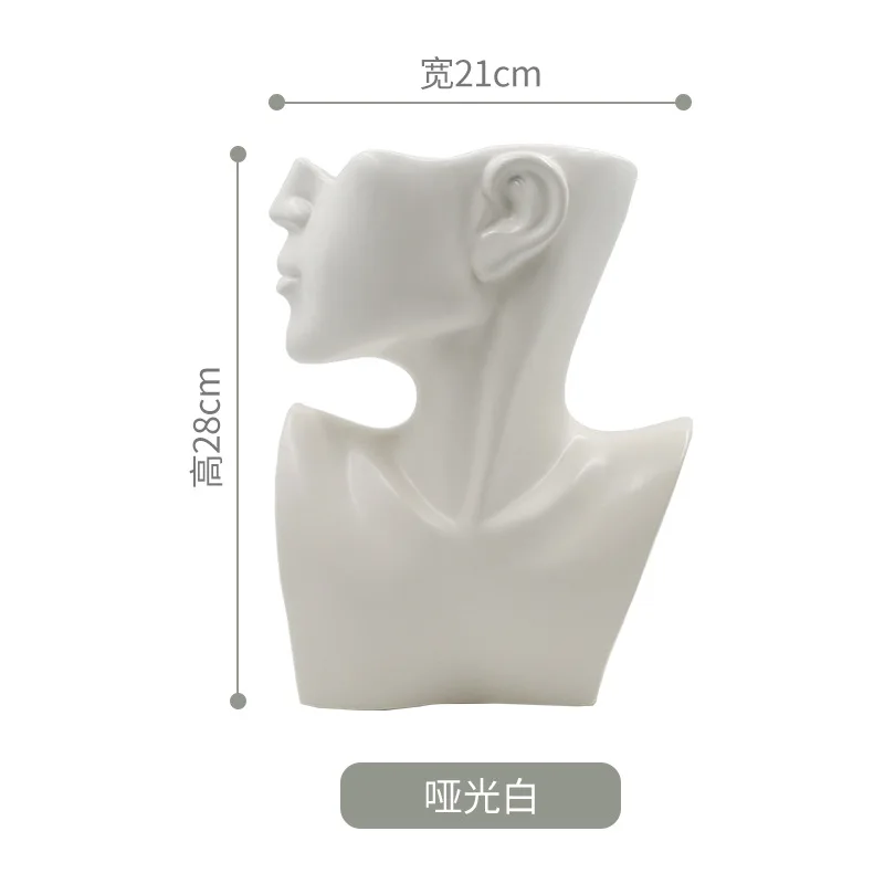 Nordic Gold Imitation Human Body Ceramic Vase Black Bust Face Vase Desktop Flower Arrangement Art Bedroom Home Decor Sculpture
Nordic Gold Imitation Human Body Ceramic Vase Black Bust Face Vase Desktop Flower Arrangement Art Bedroom Home Decor Sculpture