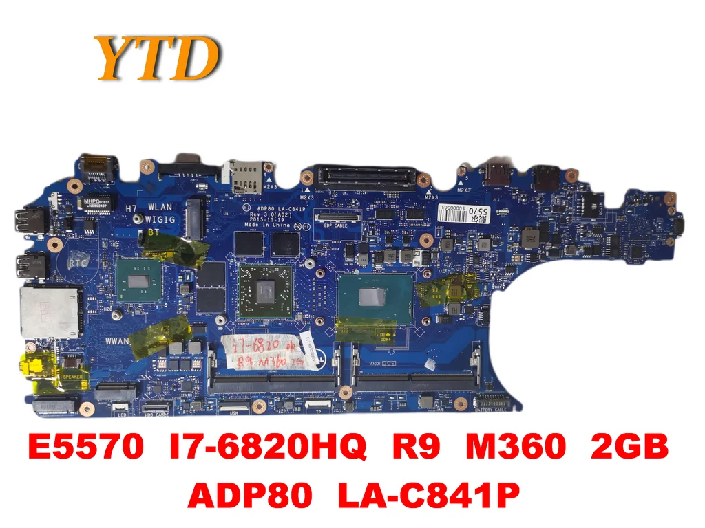 Original for DELL E5570 Laptop motherboard E5570 I7-6820HQ R9 M360 2GB ADP80 LA-C841P tested good free shipping
Original for DELL E5570 Laptop motherboard E5570 I7-6820HQ R9 M360 2GB ADP80 LA-C841P tested good free shipping
