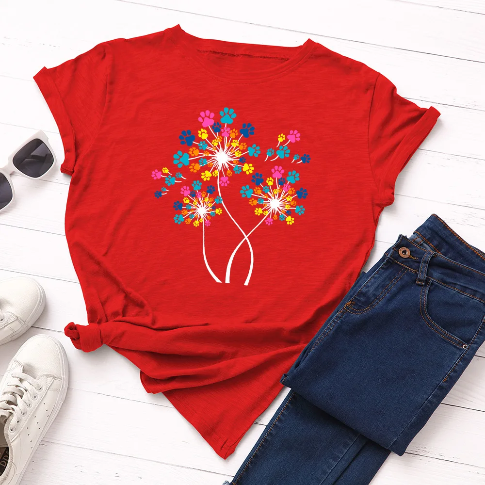 Tree Footprint Colourful Print Women T Shirt Short Sleeve ONeck Loose Women Tshirt Ladies Tee Shirt Tops Clothes Camisetas Mujer
Tree Footprint Colourful Print Women T Shirt Short Sleeve ONeck Loose Women Tshirt Ladies Tee Shirt Tops Clothes Camisetas Mujer